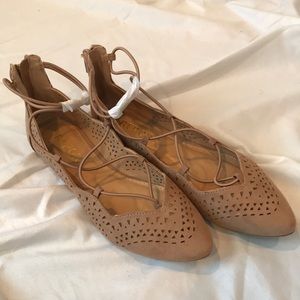 Neutral Pointy Toed Flats